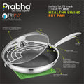 Tri-Ply Hexa Cube Stick-Resistant Frypan With Glass Lid & Oil Drainer