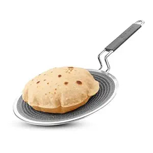 BERGNER Hi-Tech Giro Triply Roti Tawa 26cm, Non-Stick Tava for Chapati/Paratha, Honeycomb Non-Stick Coating, PFOA Free, Healthy Cooking, Stay Cool Handle, Induction and Gas Stove Ready