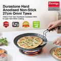 Prestige Durastone Hard Anodised 6 Layer Non-Stick Omni Tawa, (Black)