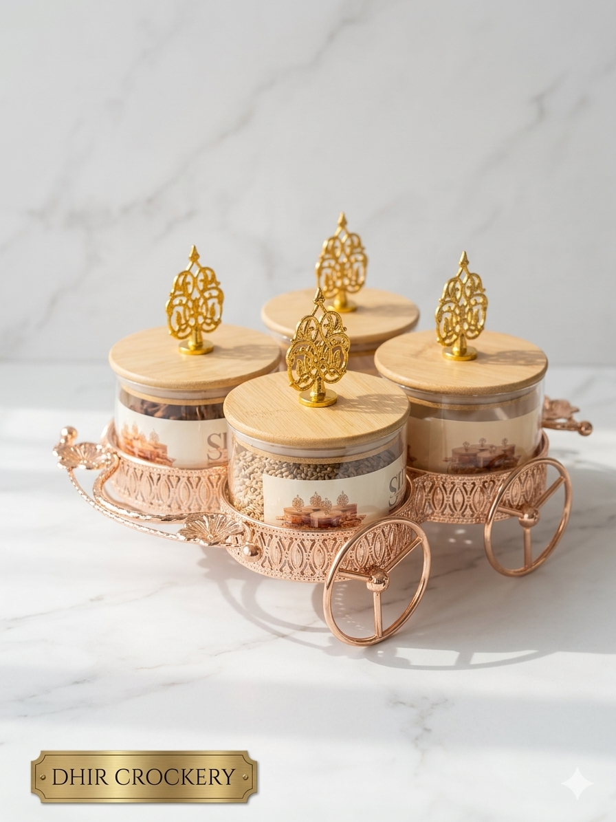 CART STYLE 4 BOX DRY FRUIT TREY