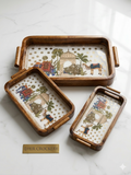 PREMIUM WOODEN TREY SET OF 3