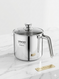 VINOD TRIPLY MILK POT WITH GLASS LID
