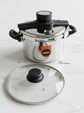COOKER CUM PATILA IN TRIPLY PURE STAINLESS STEEL STAHL